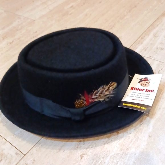 Killer Hats Accessories - NWT Unique Killer Inc. Black Wool Hat